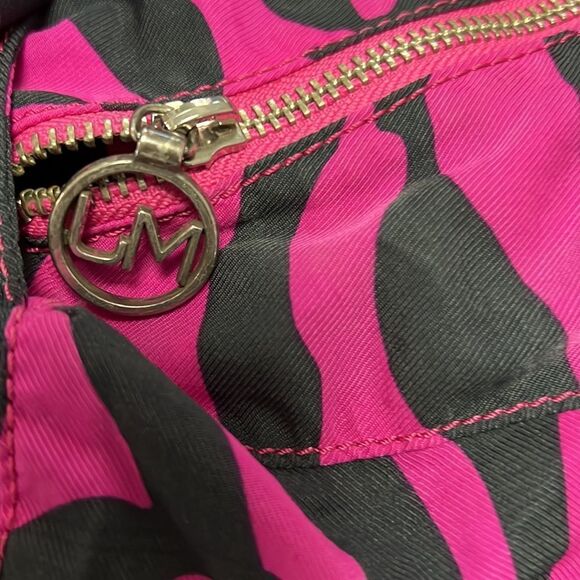 MARC JACOB SLOUCHY PINK & BLACK SHOULDER BAG - Picture 3 of 9